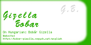 gizella bobar business card